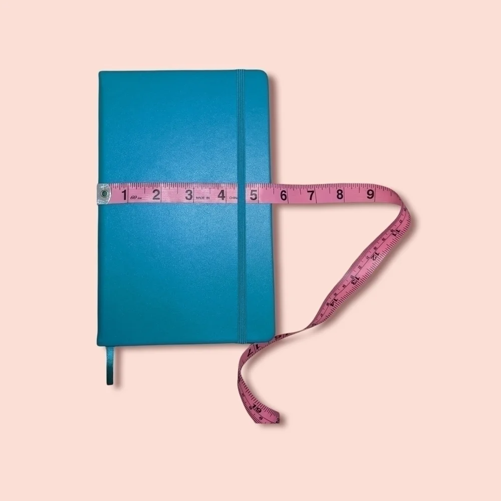 Teal Blue Dotted Journal with Index